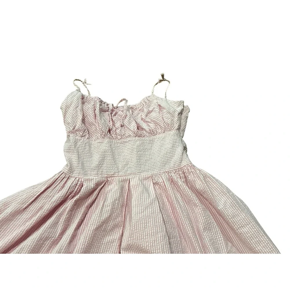Girls Pink/White Striped SEERSUCKER Dress by‎ RALPH LAUREN - Sz 10